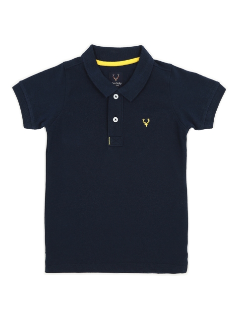 

Allen Solly Junior Boys Navy Blue Solid Polo Collar T-shirt