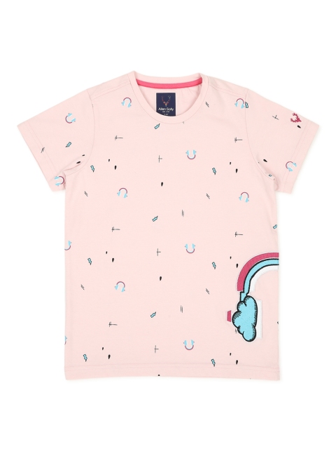 

Allen Solly Junior Boys Pink Printed Round Neck T-shirt