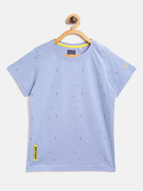 

Allen Solly Junior Boys Blue Printed Round Neck T-shirt