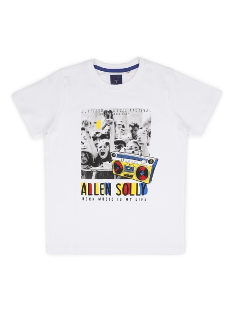 

Allen Solly Junior Boys White Printed Round Neck T-shirt