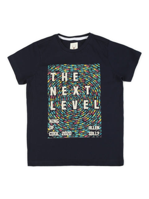 

Allen Solly Junior Boys Navy Blue Printed Round Neck T-shirt