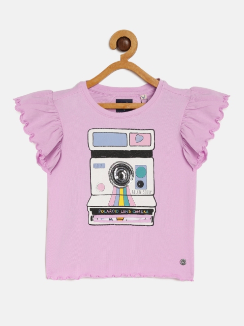 

Allen Solly Junior Girls Pink Printed Top