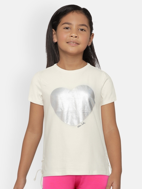 

Allen Solly Junior Girls Off-White Printed Top
