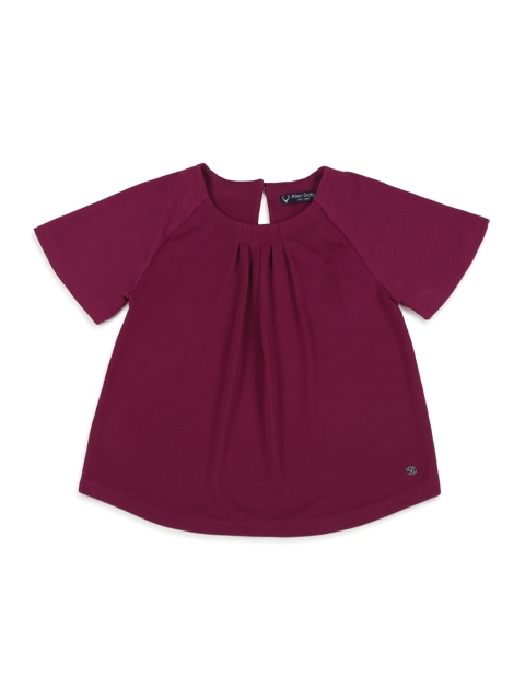 

Allen Solly Junior Girls Magenta Solid A-Line Top