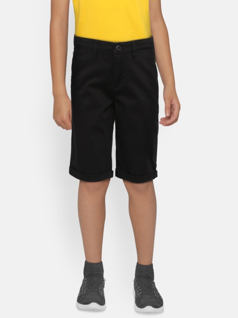 

Allen Solly Junior Boys Black Solid Regular Fit Shorts