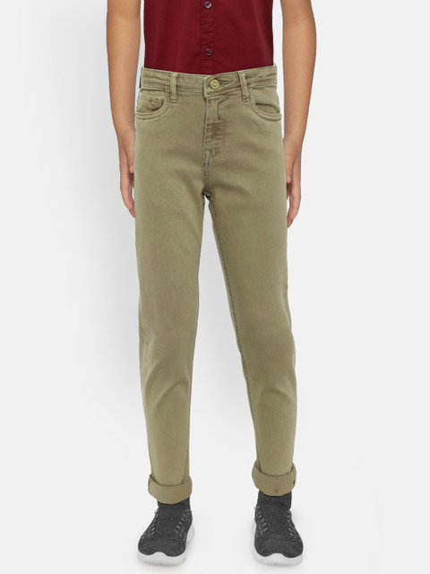 

Allen Solly Junior Boys Khaki Slim Fit Mid-Rise Clean Look Jeans