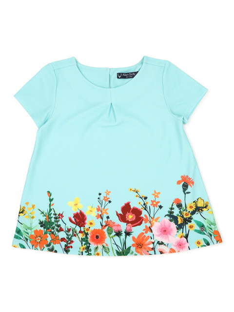 

Allen Solly Junior Girls Blue Printed A-Line Top
