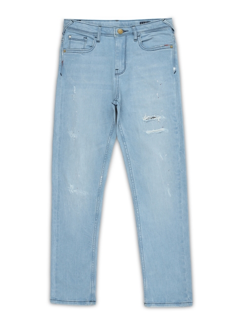 

Allen Solly Junior Boys Blue Regular Fit Mid-Rise Mildly Distressed Stretchable Jeans