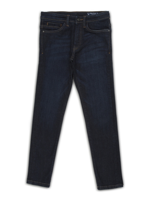 

Allen Solly Junior Boys Navy Blue Regular Fit Mid-Rise Clean Look Stretchable Jeans