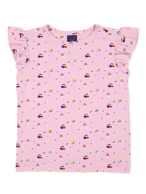 

Allen Solly Junior Girls Pink Printed Top