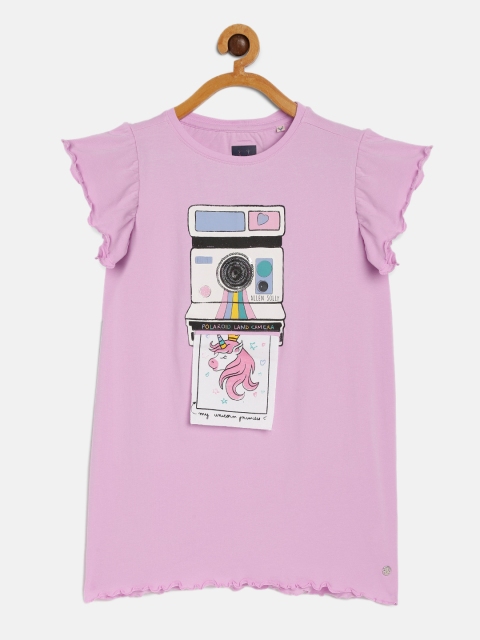 

Allen Solly Junior Girls Mauve Printed Top