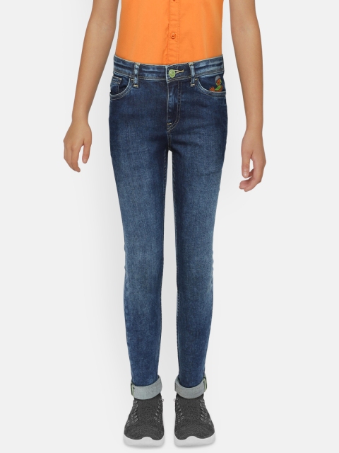 

Allen Solly Junior Boys Blue Skinny Fit Mid-Rise Clean Look Stretchable Jeans