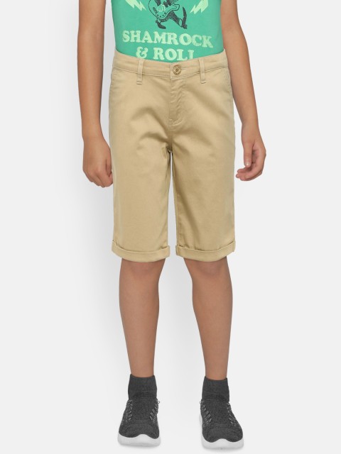 

Allen Solly Junior Boys Khaki Solid Regular Fit Shorts