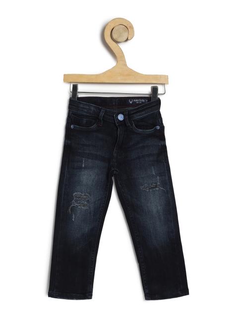 

Allen Solly Junior Boys Navy Blue Heavy Fade Stretchable Jeans