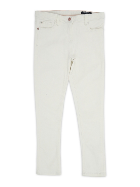 

Allen Solly Junior Girls White Regular Fit Mid-Rise Clean Look Stretchable Jeans