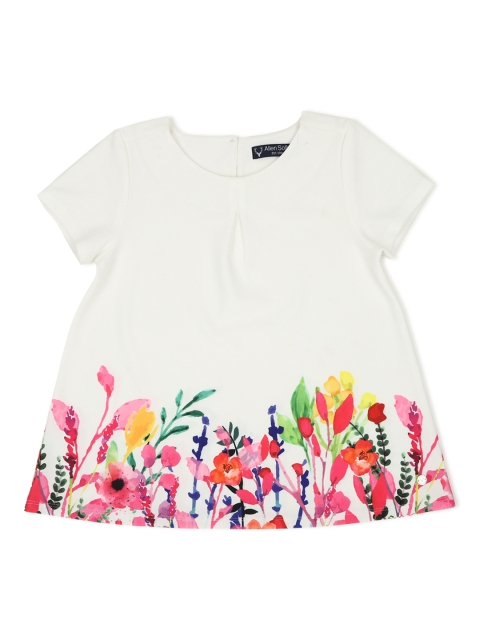 

Allen Solly Junior Girls White & Pink Floral Print A-Line Top