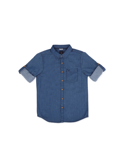 

Allen Solly Junior Boys Navy Blue Regular Fit Solid Casual Shirt