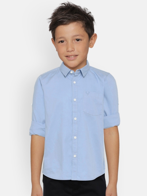 

Allen Solly Junior Boys Blue Solid Regular Fit Casual Shirt