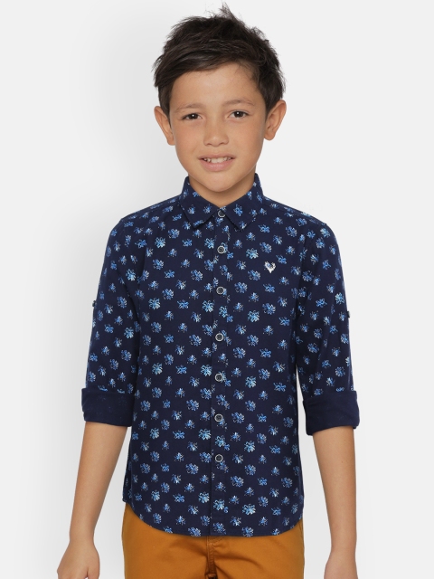 

Allen Solly Junior Boys Navy Blue Regular Fit Printed Casual Shirt