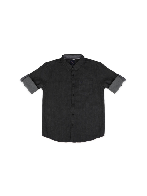 

Allen Solly Junior Boys Black Regular Fit Solid Casual Shirt
