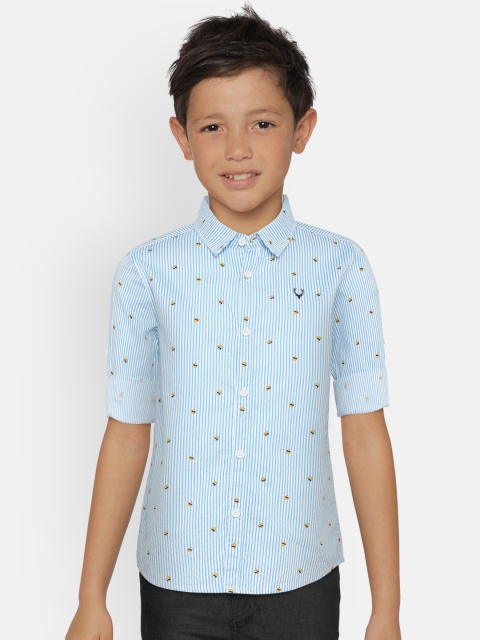 

Allen Solly Junior Boys White & Blue Sport Regular Fit Striped Casual Shirt