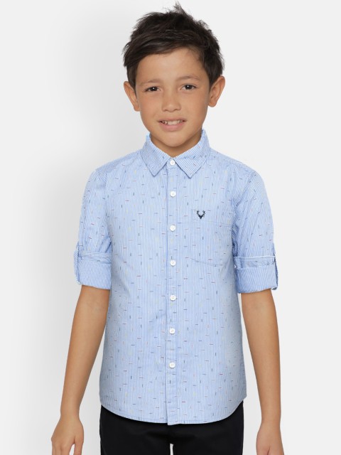 

Allen Solly Junior Boys Blue Regular Fit Striped Casual Shirt