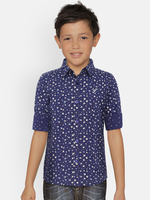 

Allen Solly Junior Boys Blue Sport Regular Fit Printed Casual Shirt