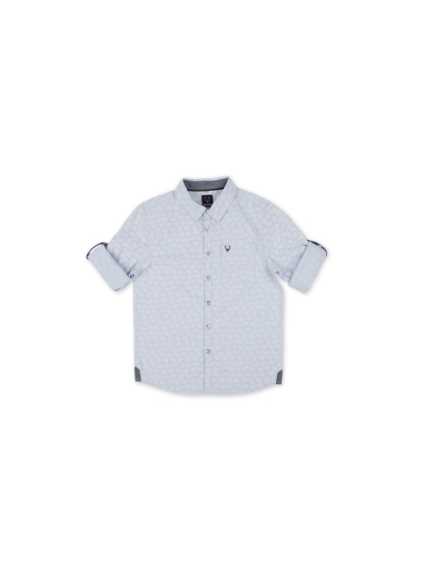 

Allen Solly Junior Boys Blue & Off-White Regular Fit Printed Casual Shirt