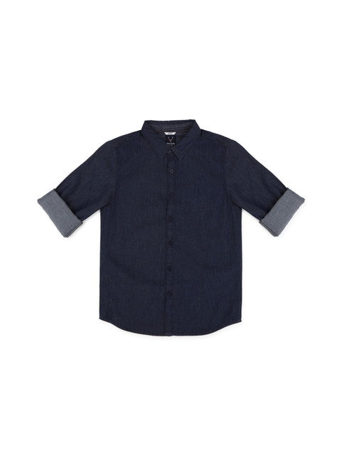

Allen Solly Junior Boys Navy Blue Regular Fit Solid Casual Shirt