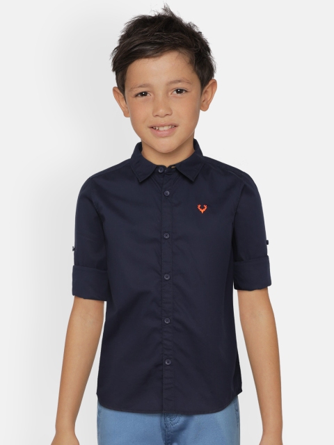 

Allen Solly Junior Boys Navy Blue Regular Fit Solid Casual Shirt