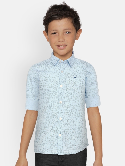 

Allen Solly Junior Boys Blue Regular Fit Printed Casual Shirt
