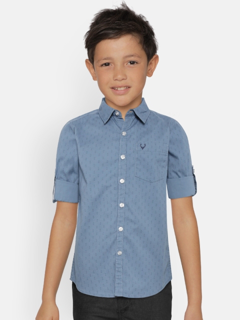 

Allen Solly Junior Boys Blue Regular Fit Printed Casual Shirt
