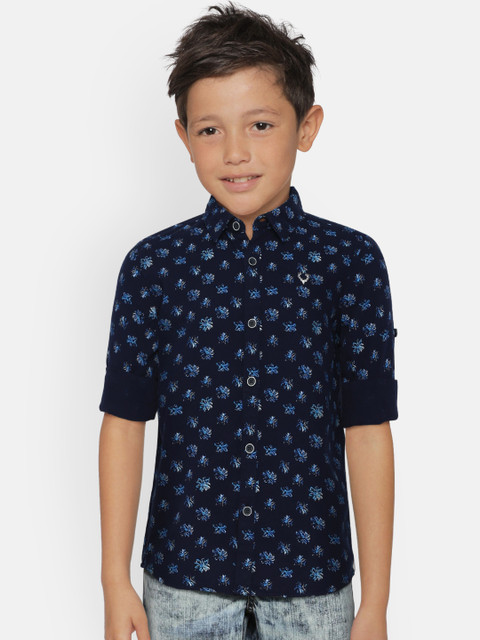 

Allen Solly Junior Boys Navy Blue Sport Regular Fit Printed Casual Shirt