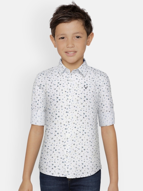 

Allen Solly Junior Boys White Regular Fit Printed Casual Shirt