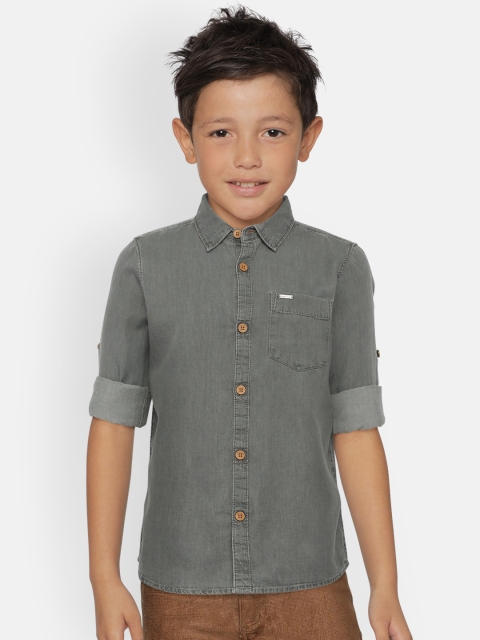 

Allen Solly Junior Boys Grey Sport Regular Fit Solid Casual Shirt