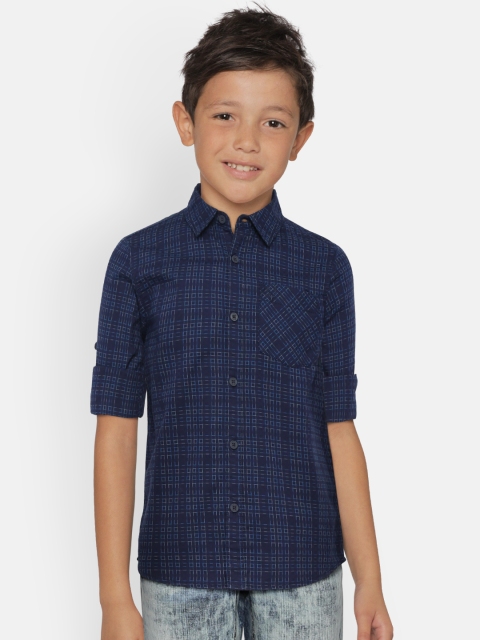 

Allen Solly Junior Boys Navy Blue Regular Fit Printed Casual Shirt