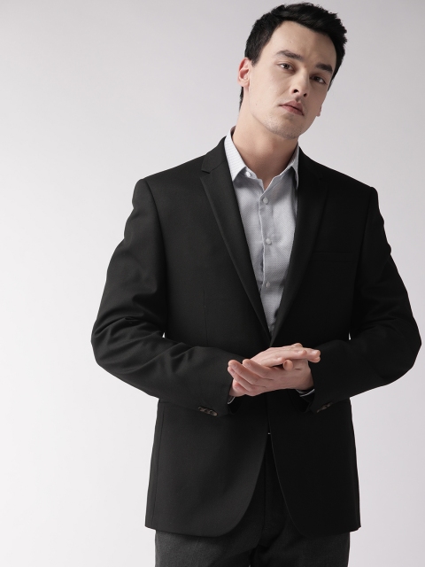 

Marks & Spencer Men Black Solid Slim Fit Formal Blazer