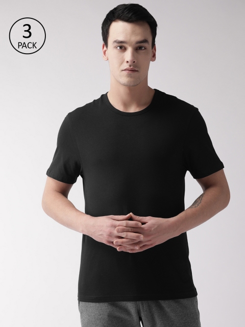 

Marks & Spencer Men Pack of 3 Black Solid Innerwear Vests