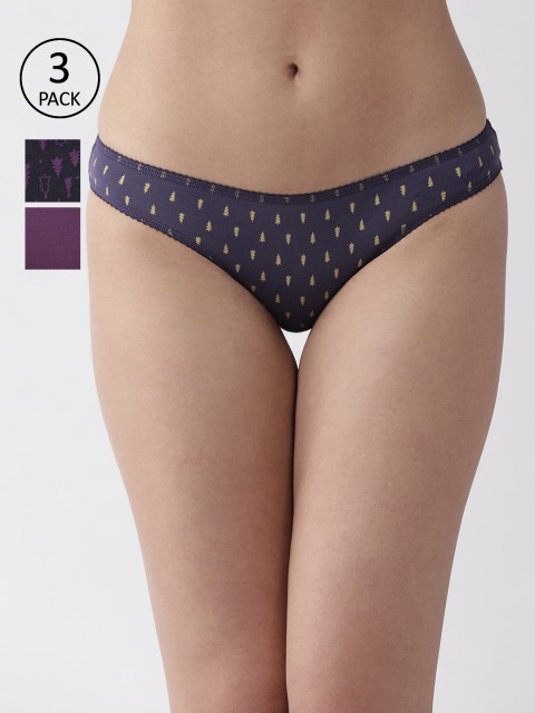 

Marks & Spencer Women Pack of 3 Basic Briefs T611929K, Purple