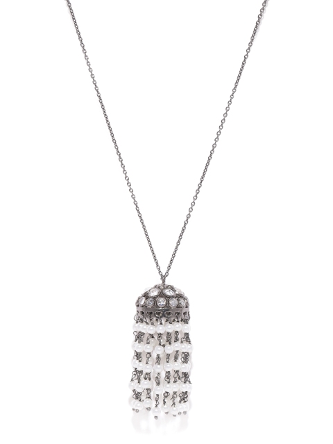 

Gehna 925 Sterling Silver Oxidised Finish Pendant with Chain