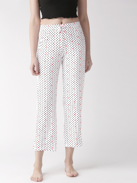 

Marks & Spencer Women White & Black Printed Cropped Lounge Pants