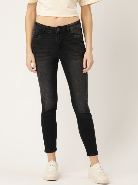 

Mast & Harbour Women Black Skinny Fit Mid-Rise Clean Look Stretchable Jeans