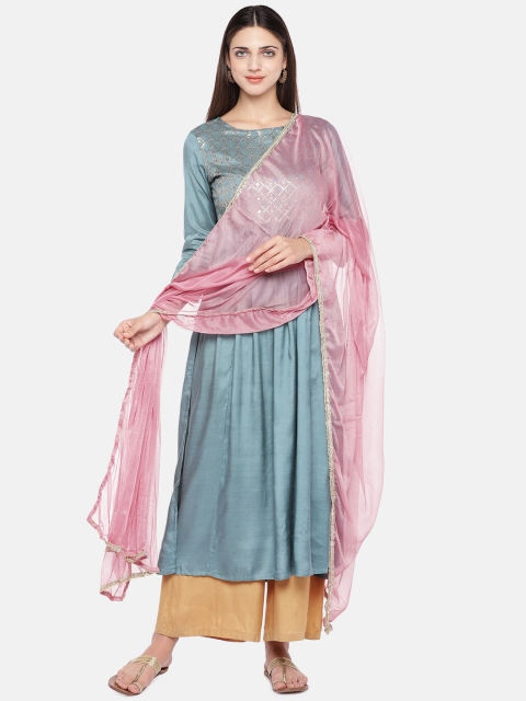 

Ethnicity Pink Woven Design Dupatta