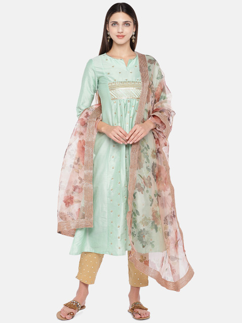 

Ethnicity Pink Printed Dupatta