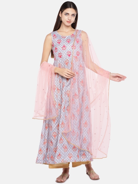 

Ethnicity Pink Solid Dupatta