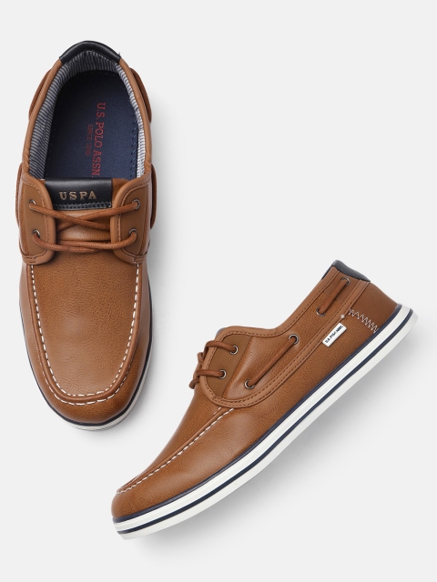 

U.S. Polo Assn. Men Tan Brown JANEIRO Boat Shoes