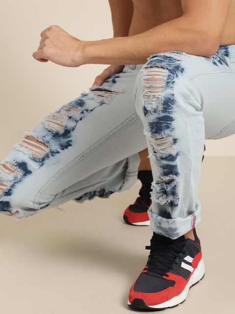 

Moda Rapido Men Blue Slim Fit Mid-Rise Highly Distressed Jeans