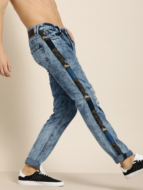 

Moda Rapido Men Blue Slim Fit Mid-Rise Mildly Distressed Stretchable Jeans