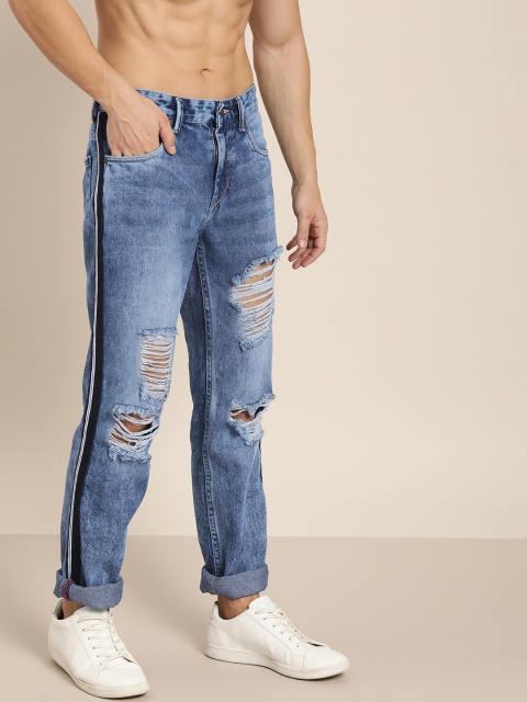 

Moda Rapido Men Blue Slim Fit Mid-Rise Highly Distressed Jeans