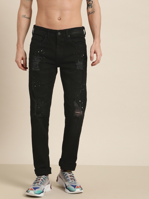 

Moda Rapido Men Black Slim Fit Mid-Rise Mildly Distressed Stretchable Jeans